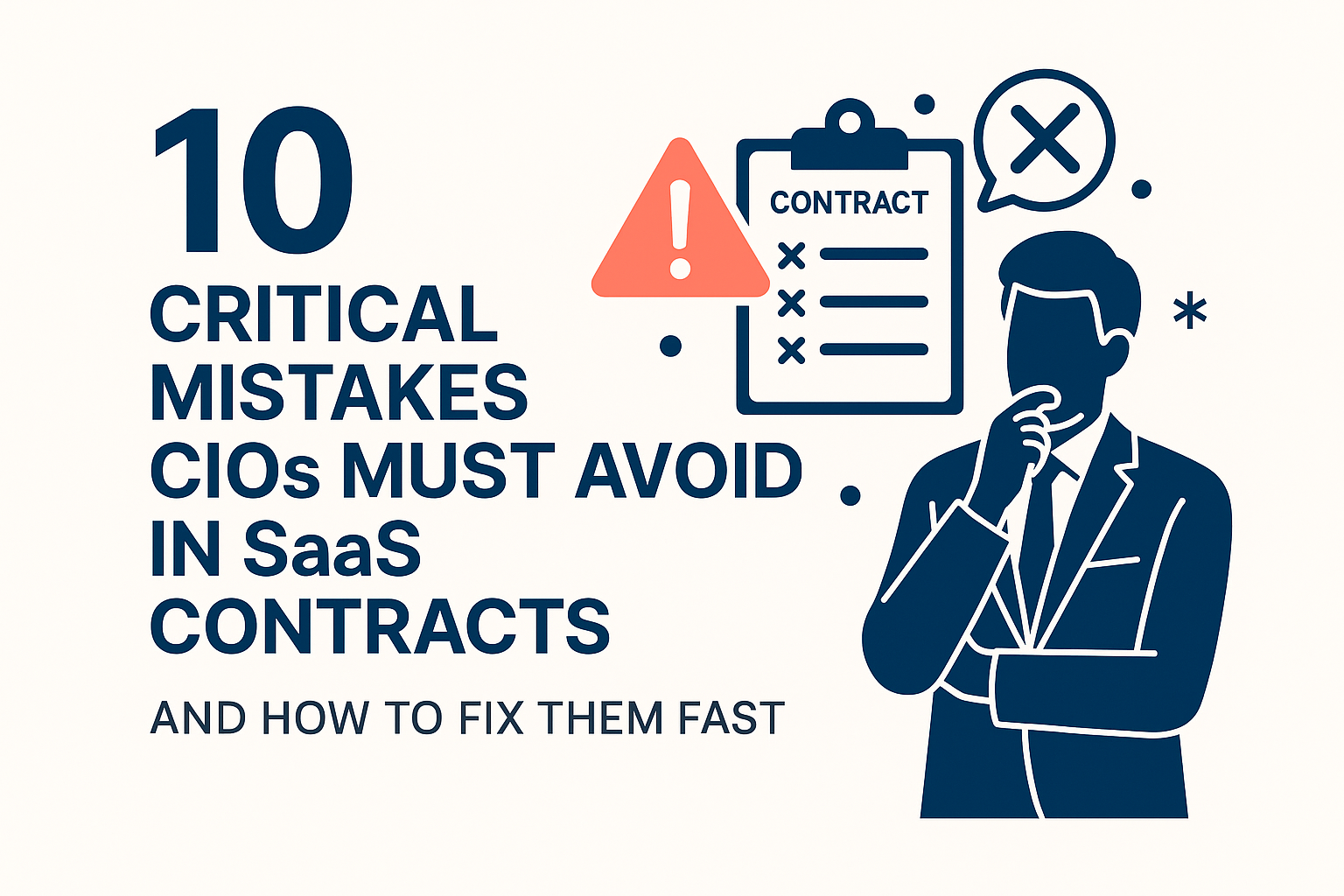 CIO assessing SaaS contract risks and solutions to prevent costly supplier mistakes.
